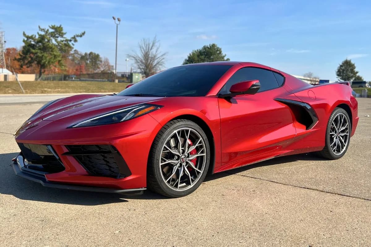Tinted red Corvette C8